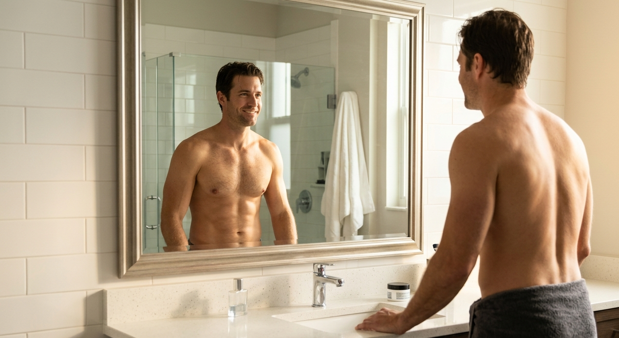 Man feeling confident and strong after erectile dysfunction treatment