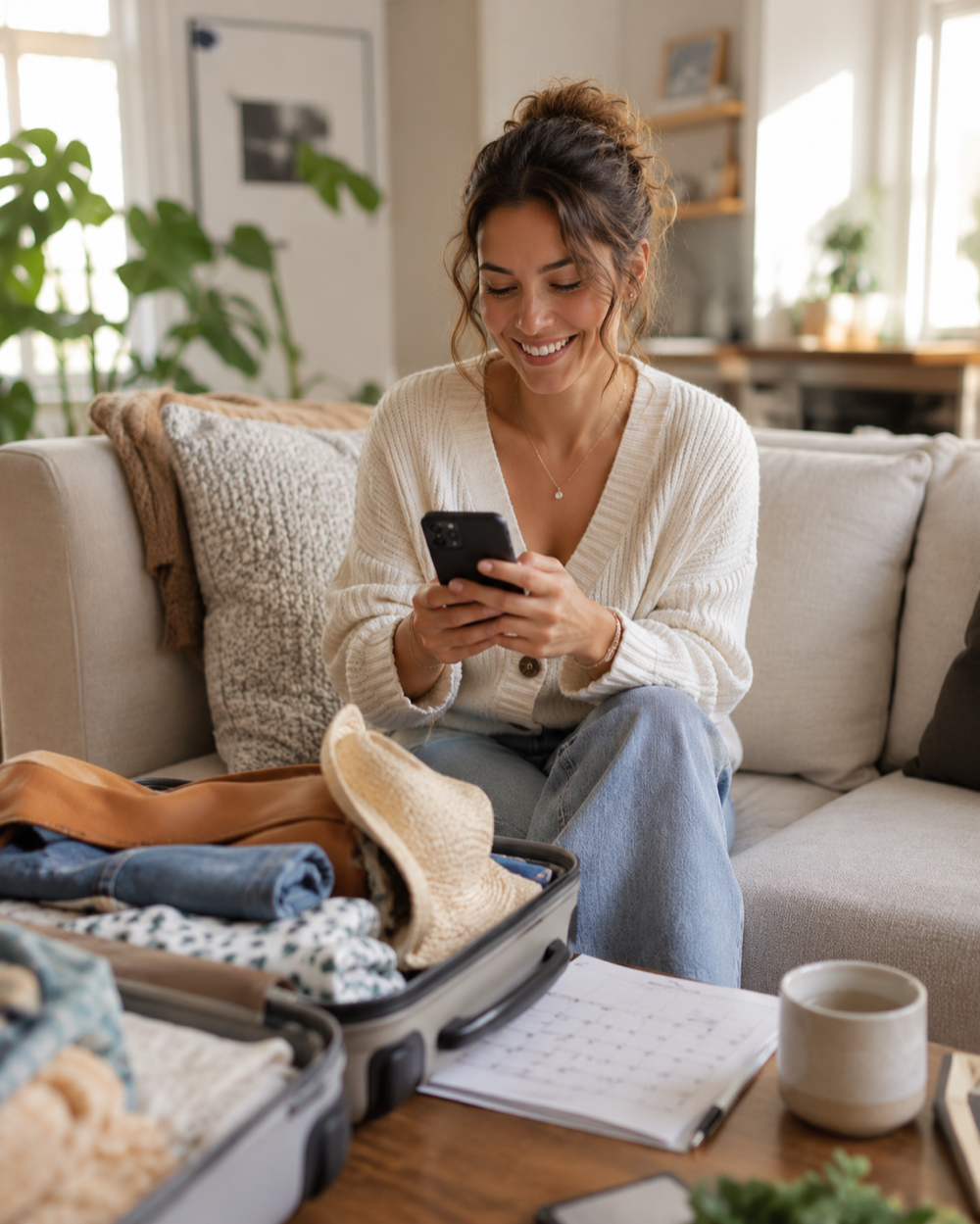 Woman planning at home in Florida — placeholder image pending final birth-control photography
