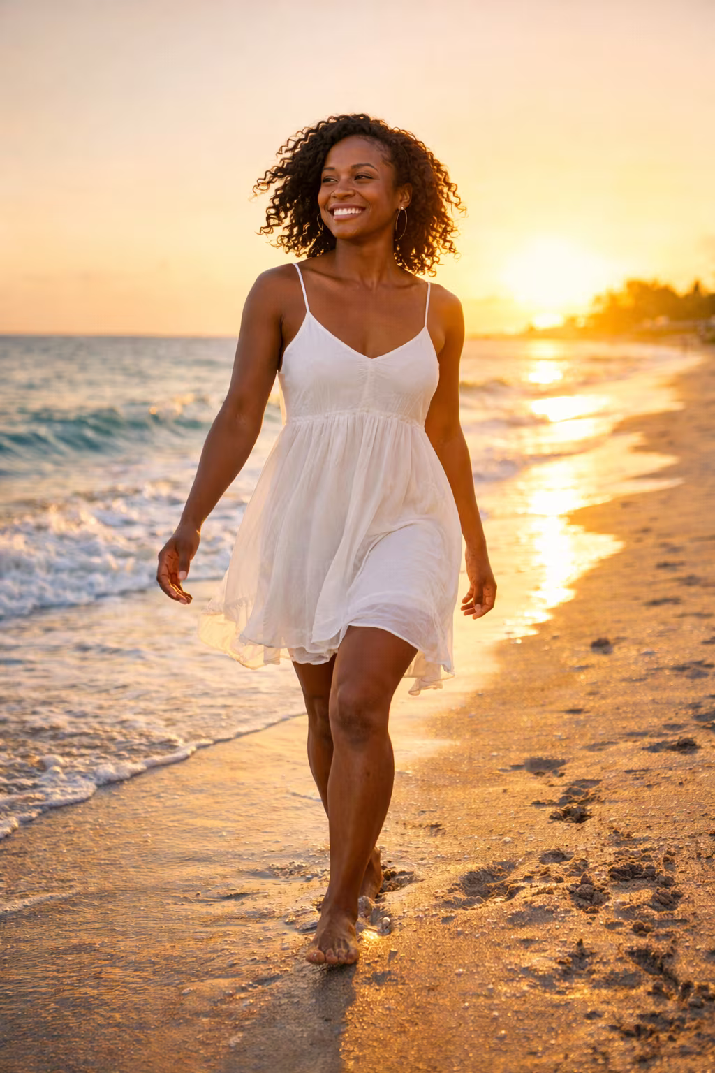 Woman feeling healthy and confident after UTI treatment